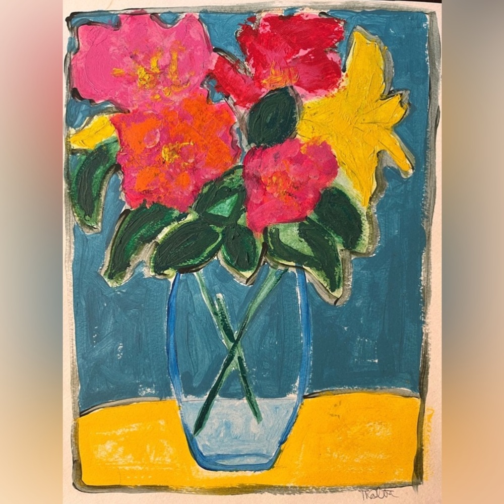 Original Vibrant Floral Art Print